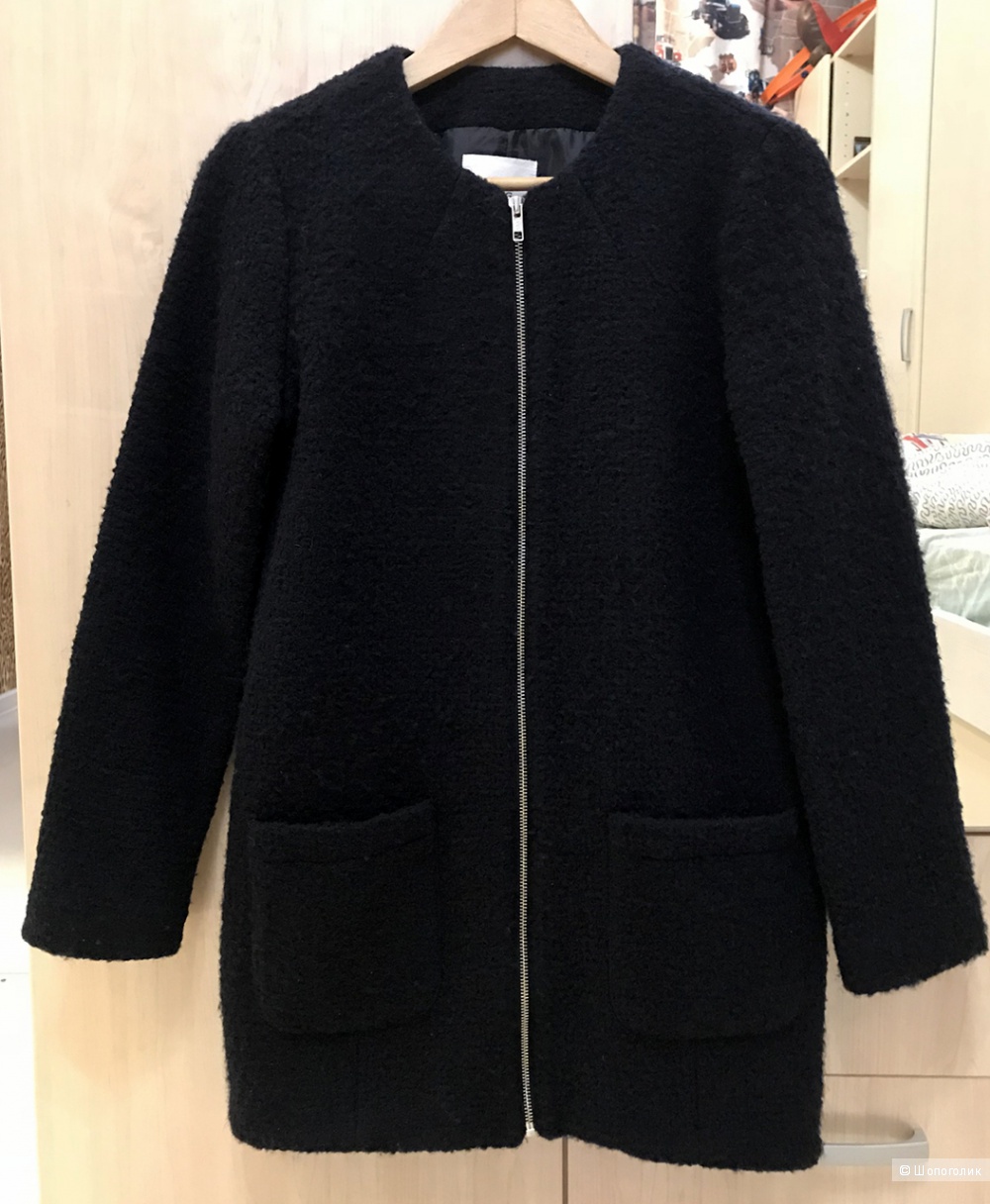 Сет: пальто Mango, свитер WW-FShiney, леггинсы Zara р 42-44