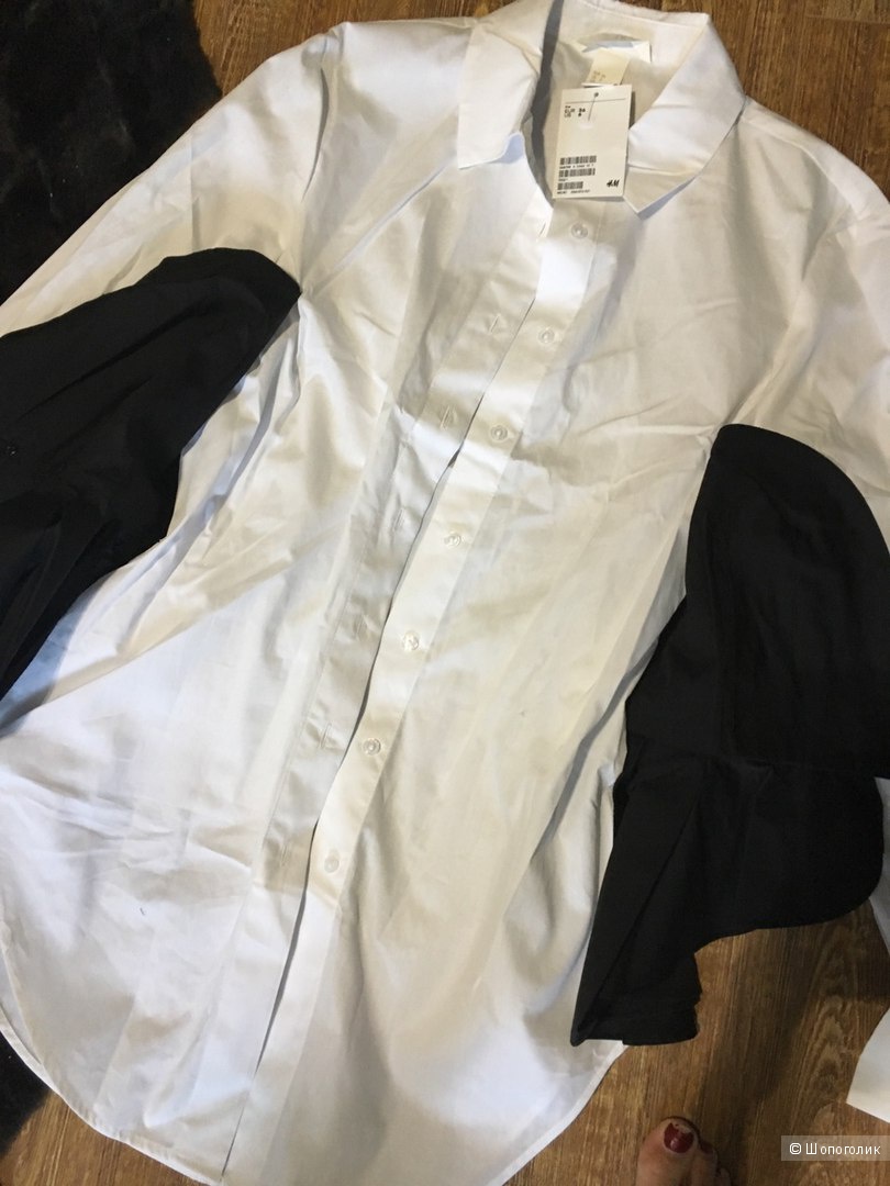 Хлопковая блузка с бюстье HM евро 36