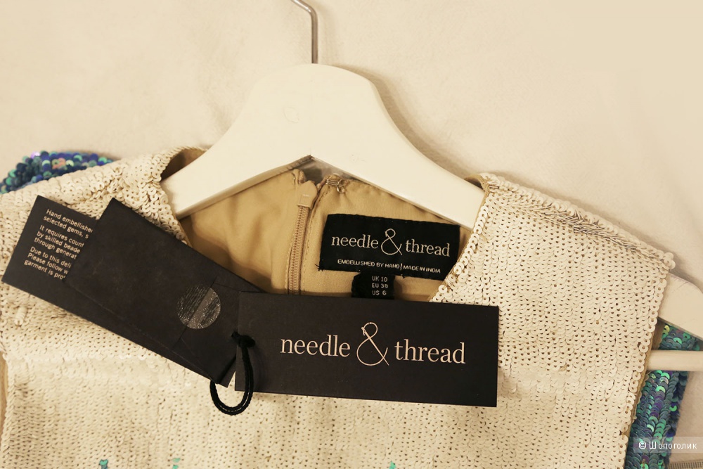 Новое платье с пайетками Needle & Thread UK10