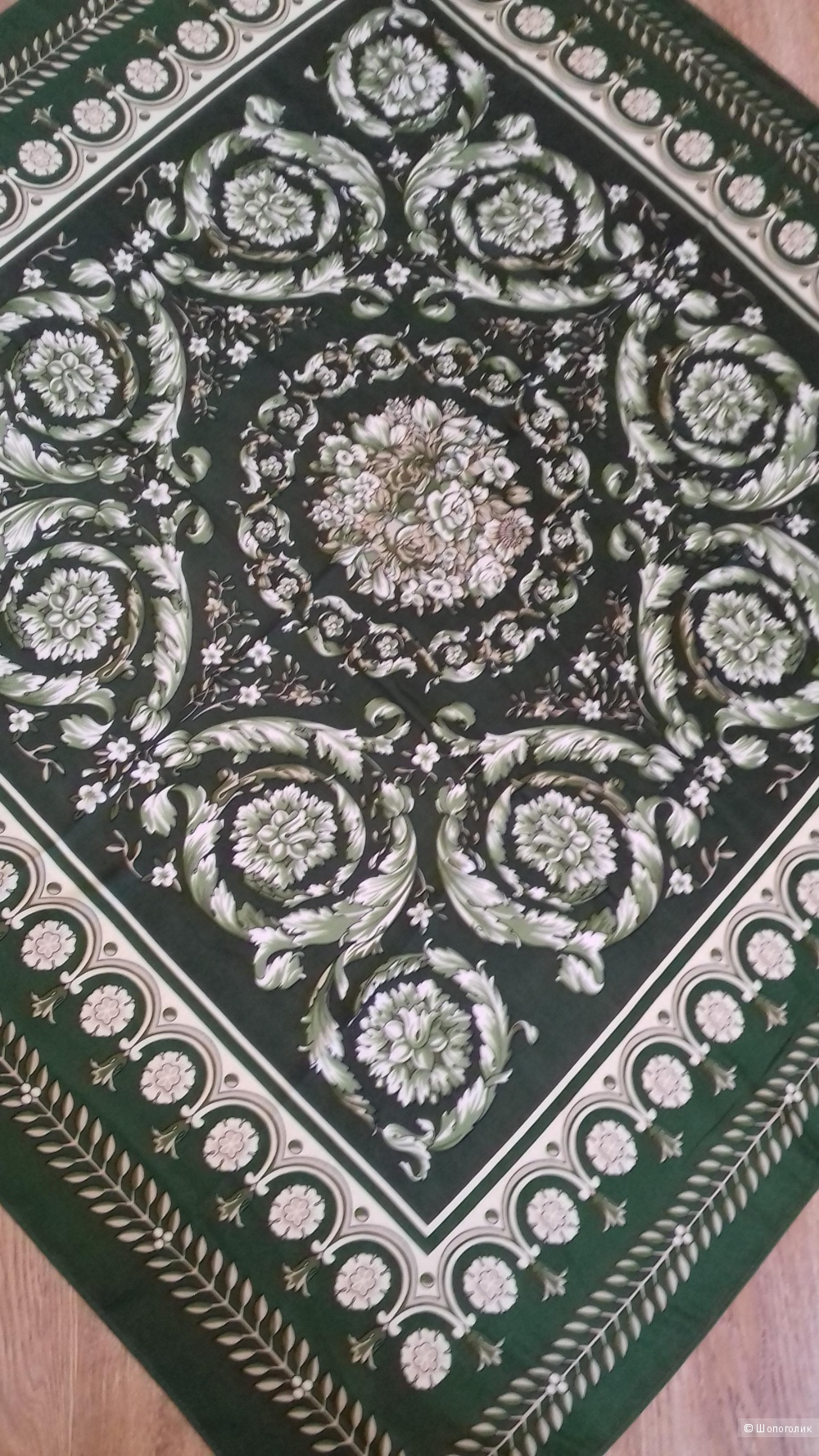Большой платок из шерсти и шёлка, 107*107, Испания