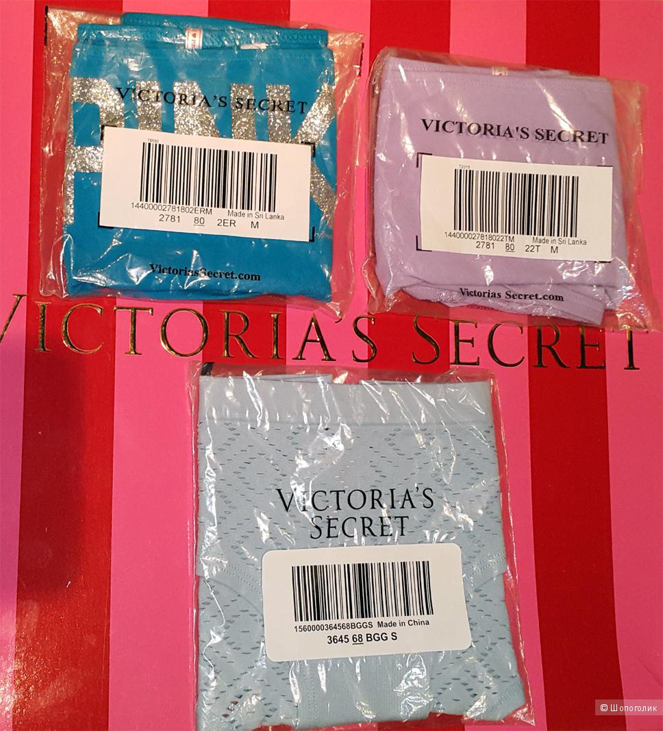 Сет из трех трусиков Victoria`s Secret размер S и М