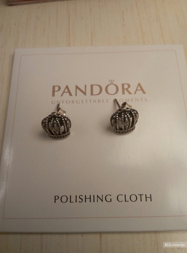 Pandora серьги серебряные