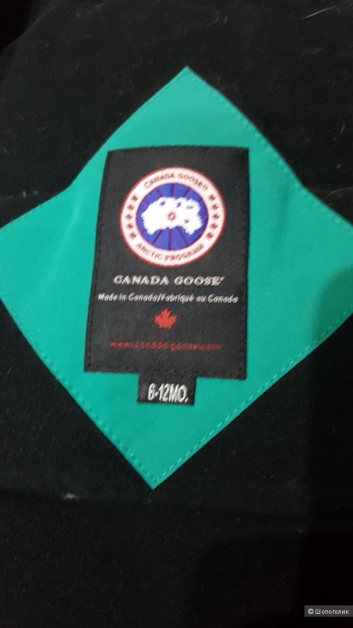 Canada Goose детский пуховый конверт. 6-12 мес