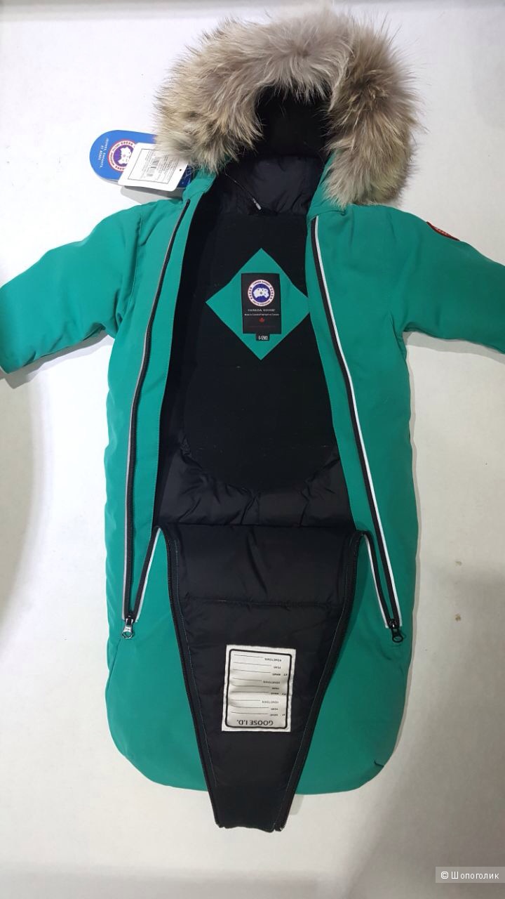 Canada Goose детский пуховый конверт. 6-12 мес
