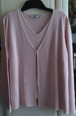 Двойка: кардиган + топ SILK & CASHMERE, размер ХL = 54-58 (рос)