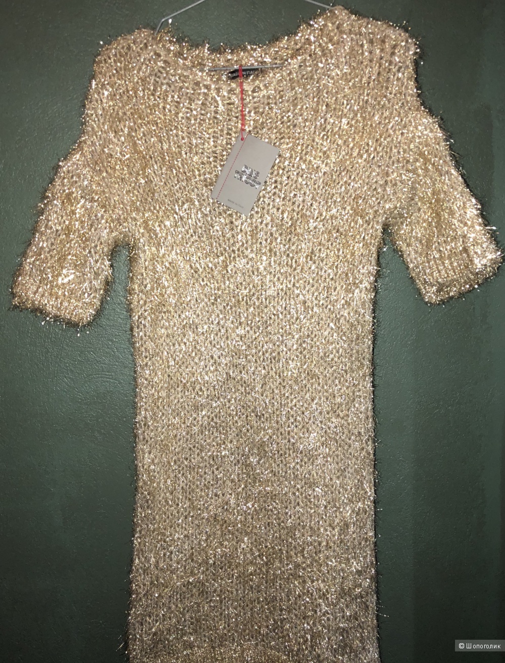 Платье Новогоднее с люрексом , Dins Tricot, Италия, oversize