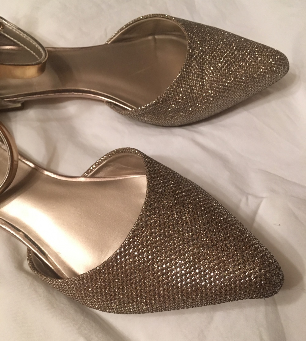 Туфли-балетки GUESS золотые, 36,5 размер