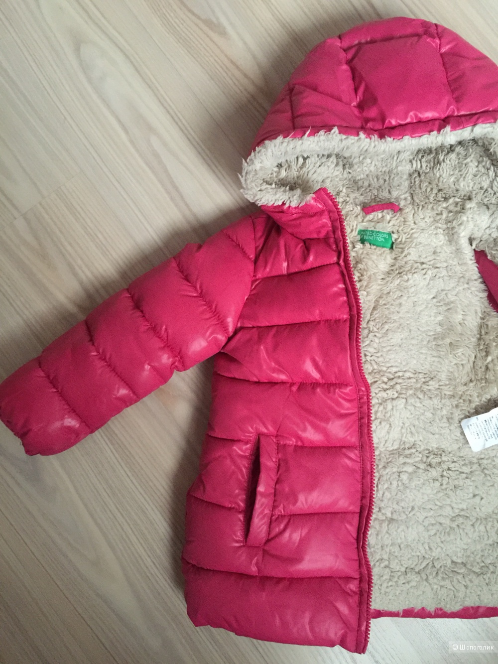Куртка зимняя Benetton для девочки, размер 100