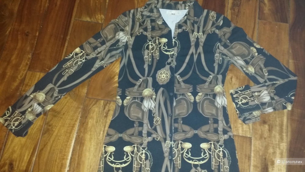 Платье- рубашка принт Hermes , дизайнерский  42/III, наш 44 р-р