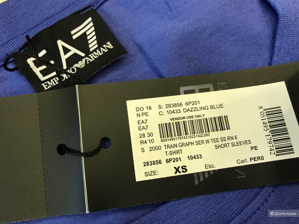 Женская футболка EA7, размер XS