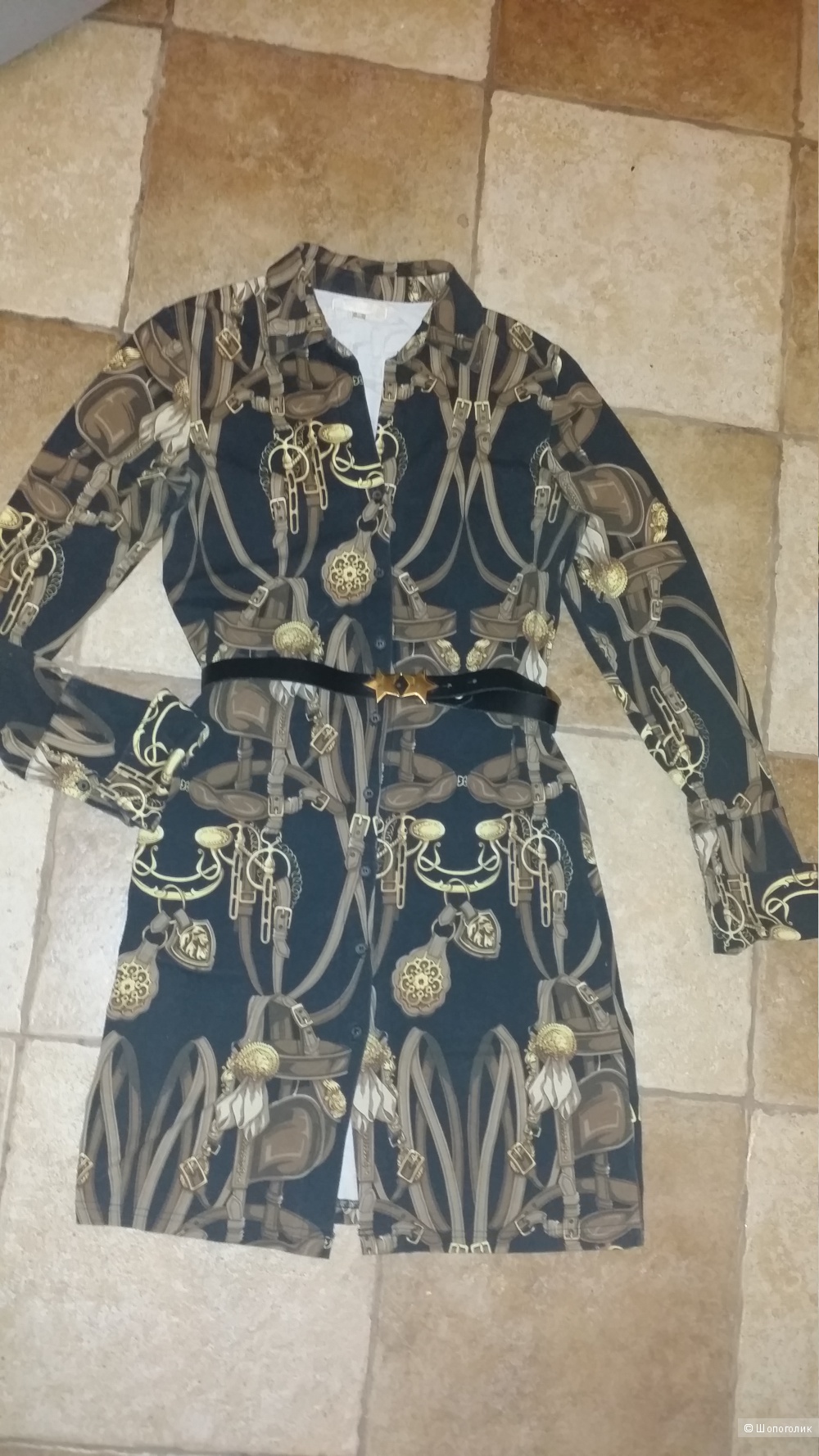 Платье- рубашка принт Hermes , дизайнерский  42/III, наш 44 р-р