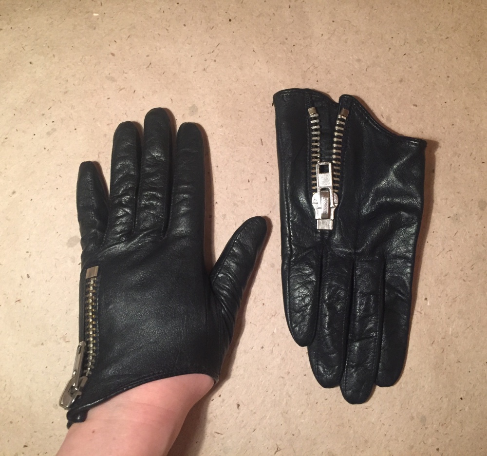Перчатки H&M кожаные, размер S