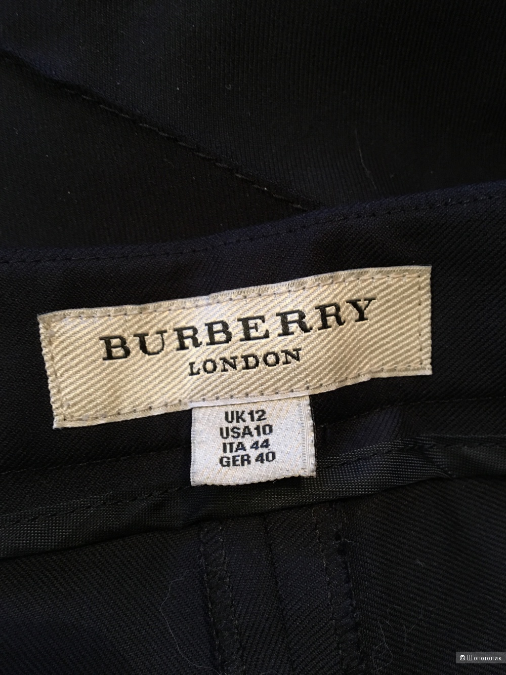 Темно-синие брюки Burberry London, размер UK12