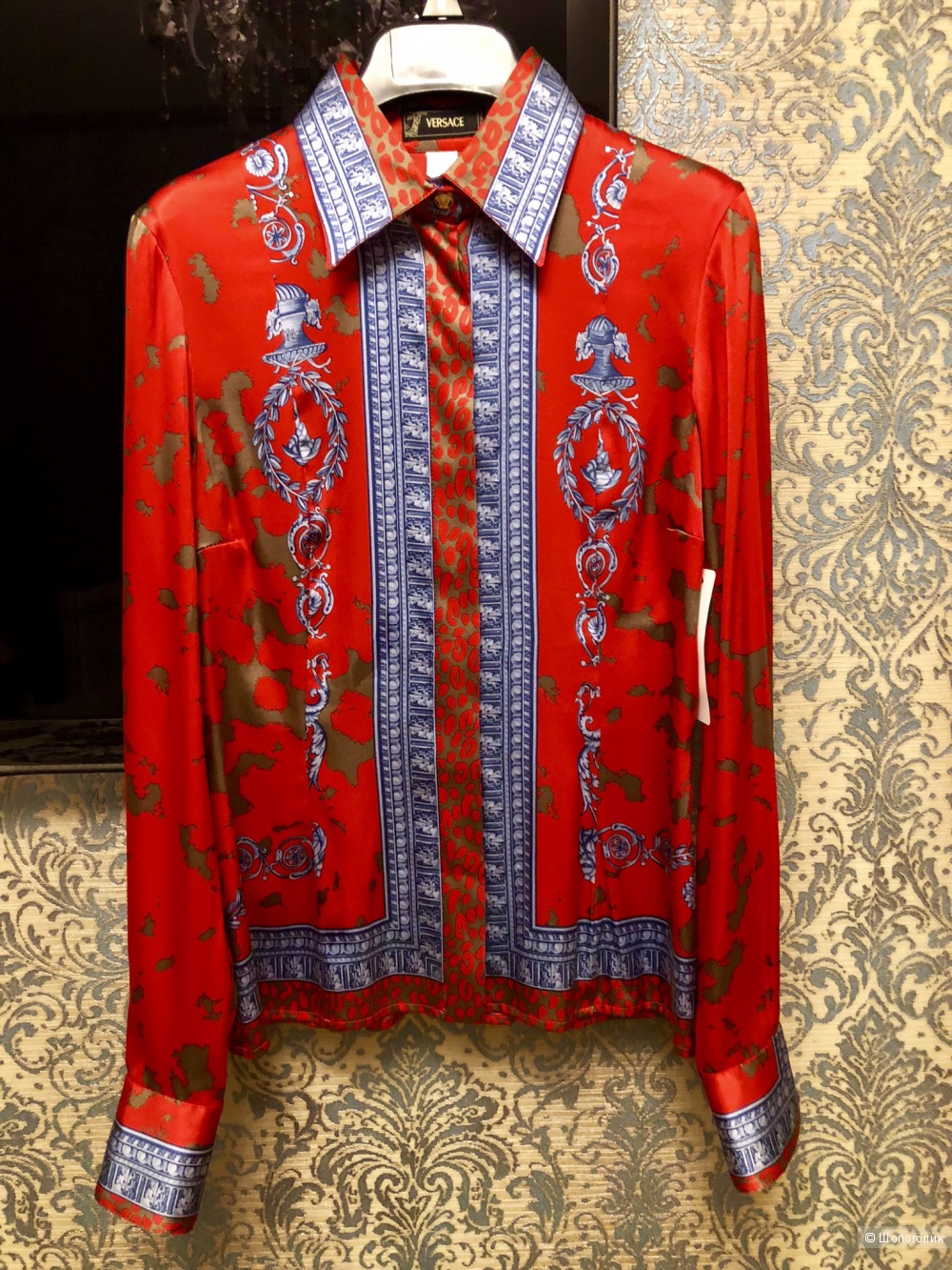 Шелковая блузка Versace размер  40it (42 rus)