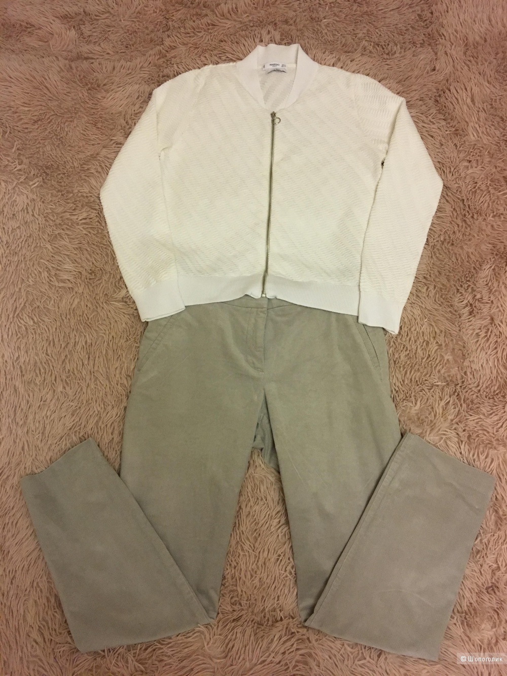 Комплект бомбер Mango, размер S+Брюки H&M, размег S