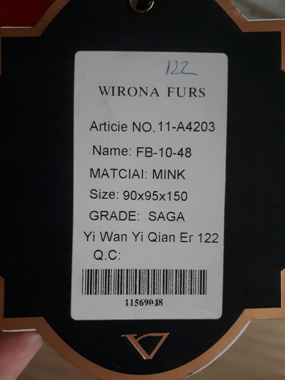 Шуба норковая Wirona furs, размер 40-42