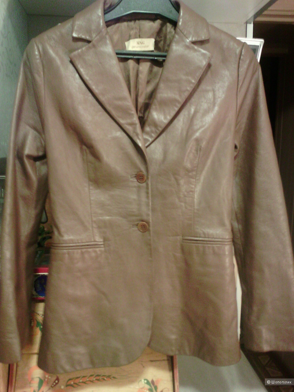 Кожаный пиджак. MNG. 44 (38) размер