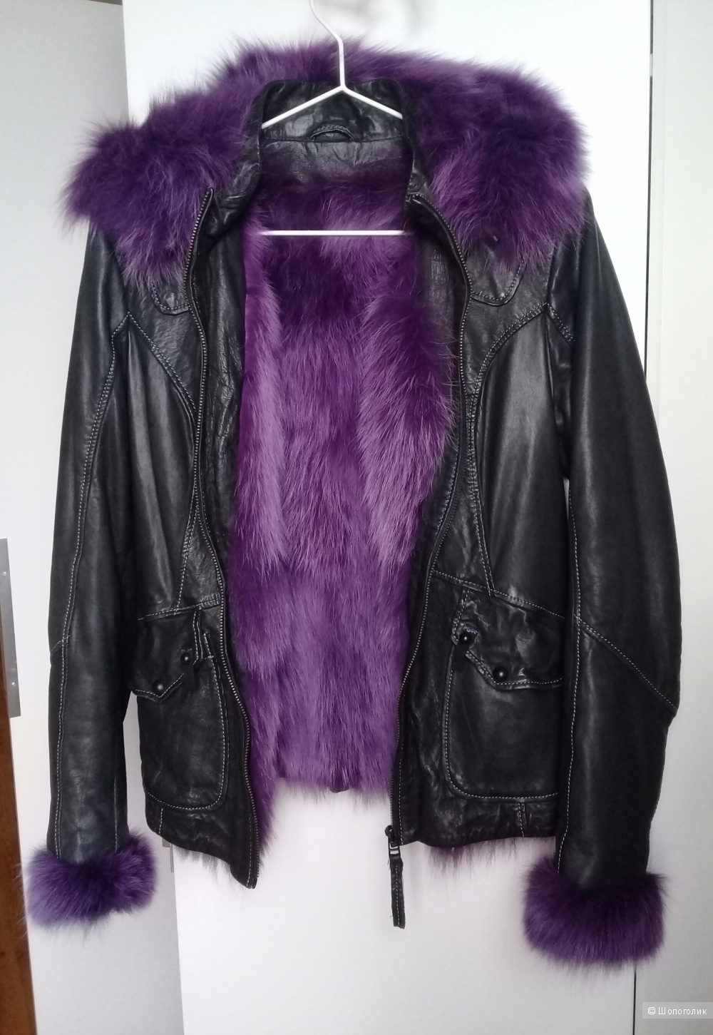Женская кожаная куртка, размер 42-44