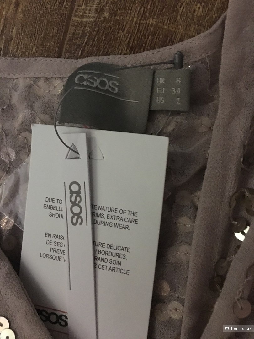 Платье в пайетках Asos UK6