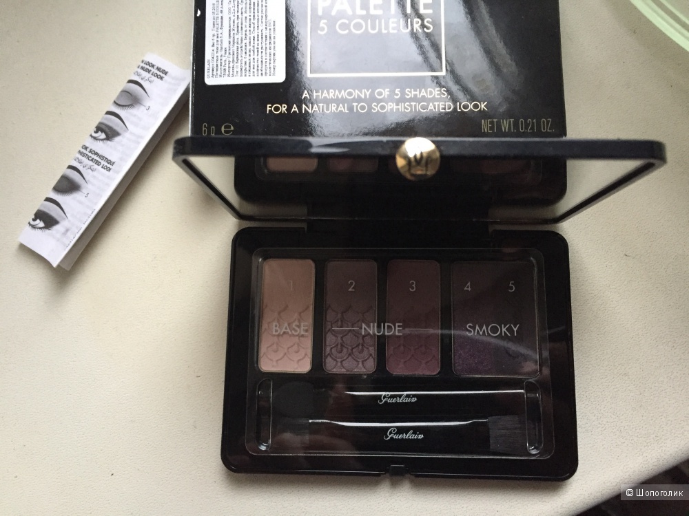 GUERLAIN Тени для век Palette 5 Couleurs, оттенок 01 Rose Barbare