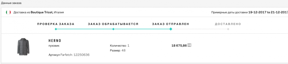 Мужской пуховик Herno, размер 48 ит, на рос. 46-48