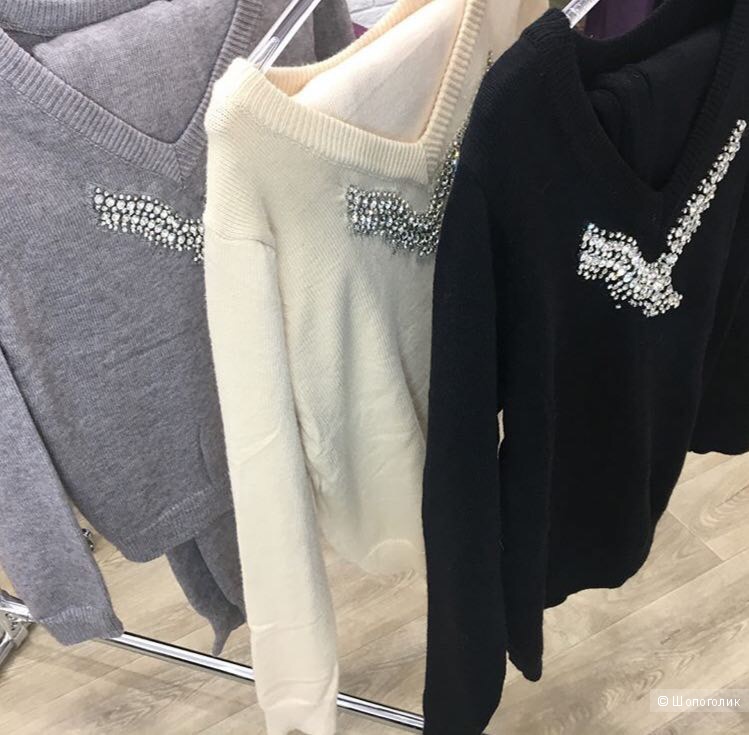 Костюм двусторонний черный вязаный Птица Chanel, onesize