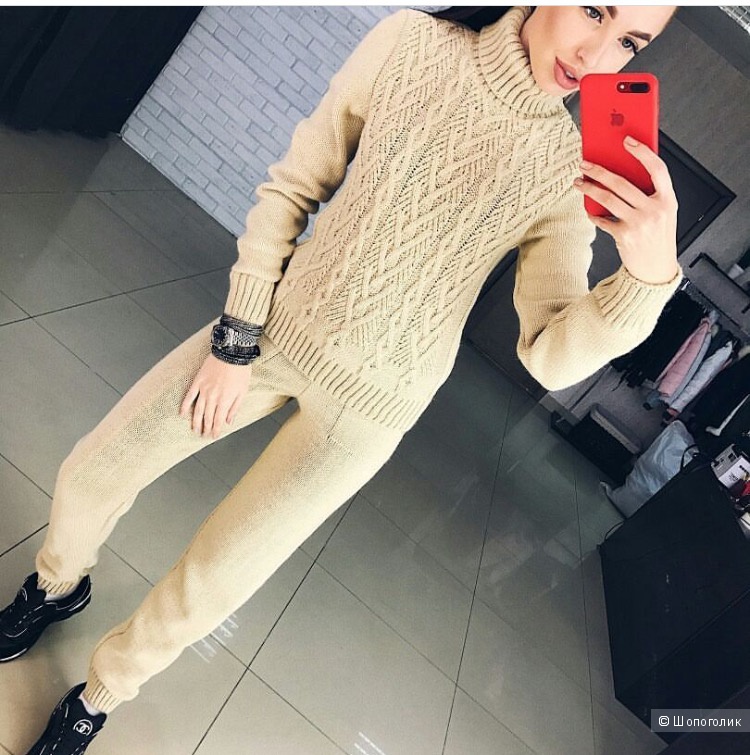 Костюм вязаный Зыбучий песок, one size