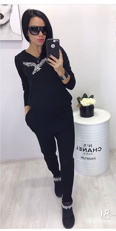 Костюм вязаный Птица, oversize
