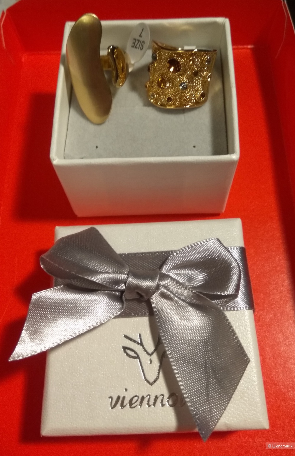 Коктейльное кольцо от Viennois, наш размер 17-18, US 7