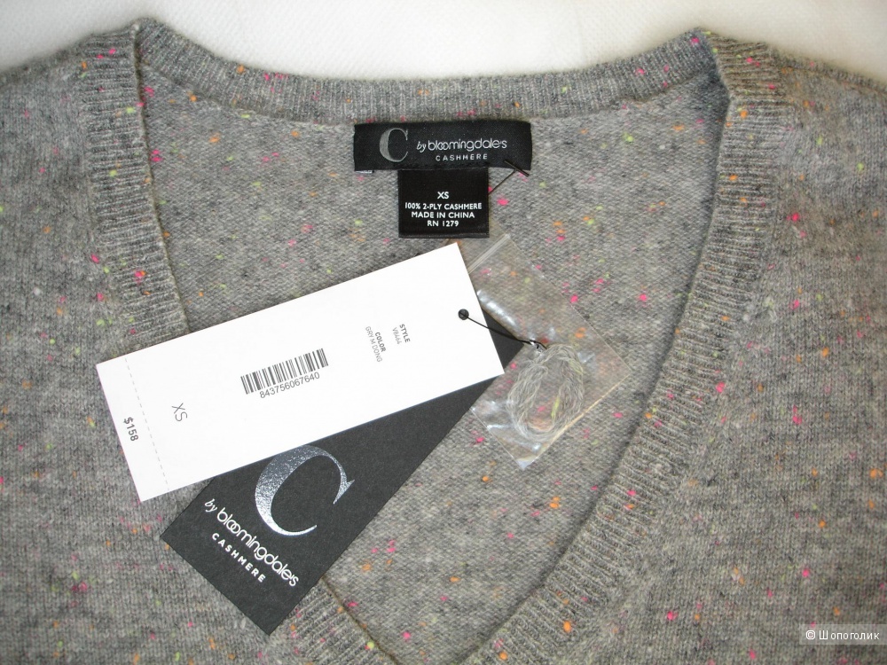 Кашемировый свитер C by Bloomingdale's, размер XS (рос 42-44)