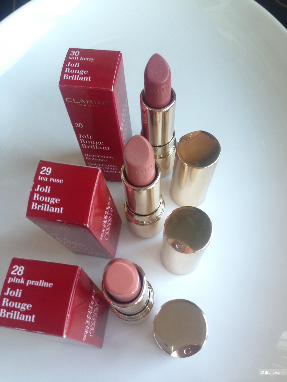 Помада CLARINS Joli Rougе Brillant CЕТ 3 оттенка