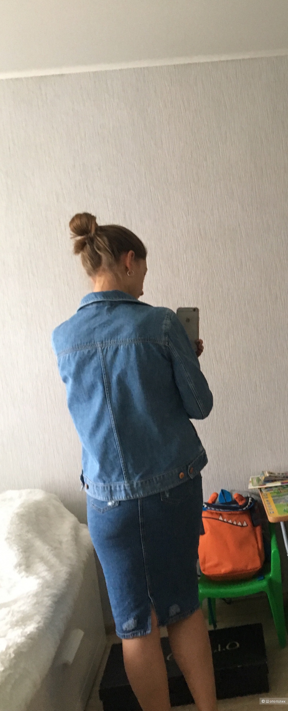 Комплект джинсовка H&M, размер S+Юбка Denim co, размер S