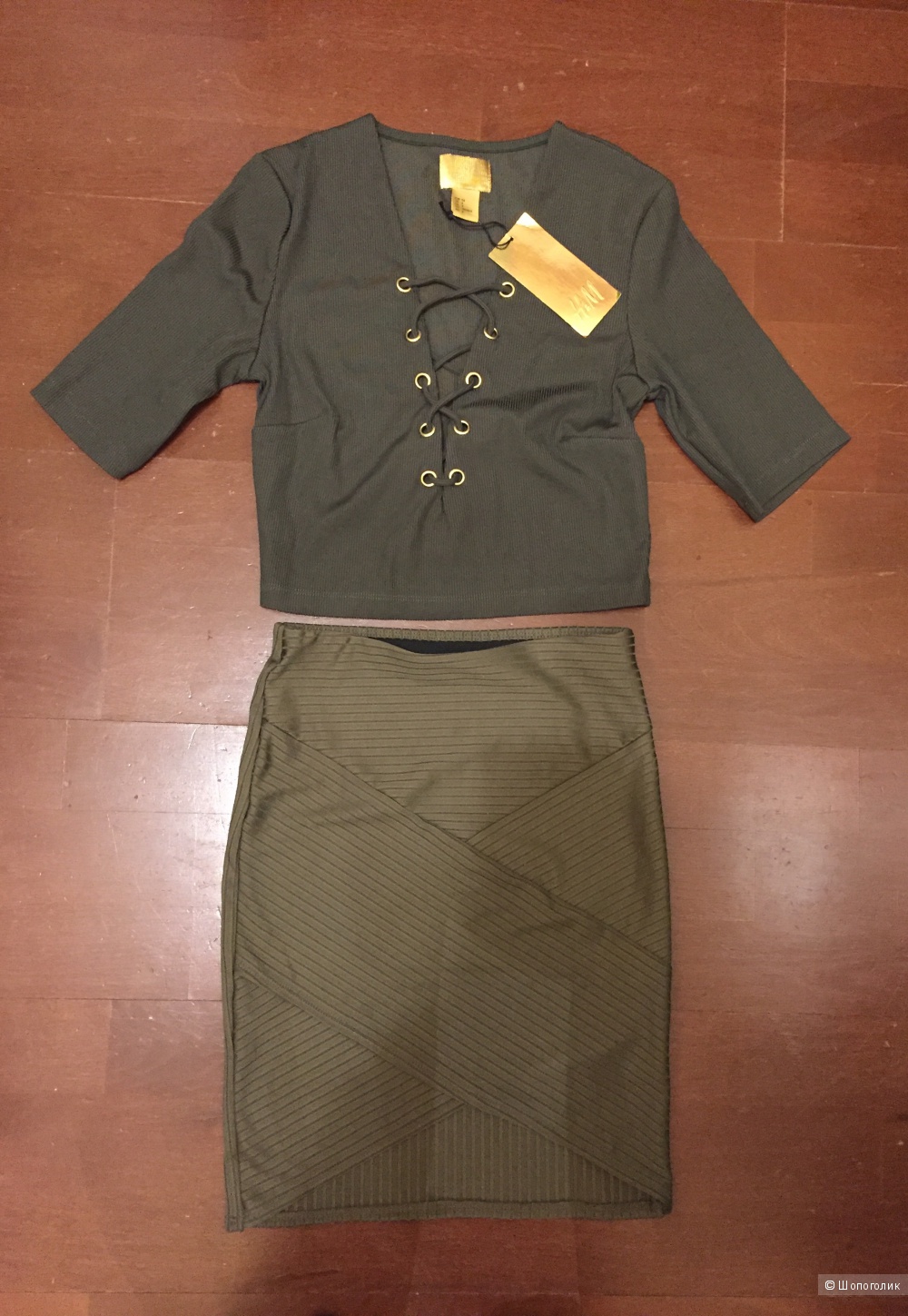 Комплект из топа и юбки H&M XS
