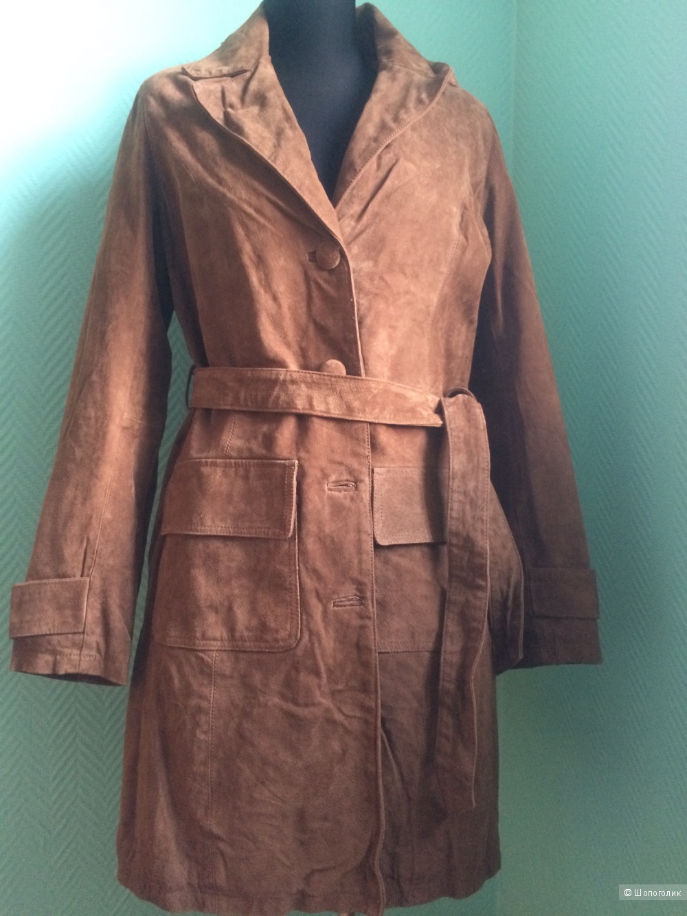 Замшевое пальто PEPE JEANS LONDON, размер L /46-48
