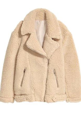 H&M куртка-косуха из искусственной овчины XS-M