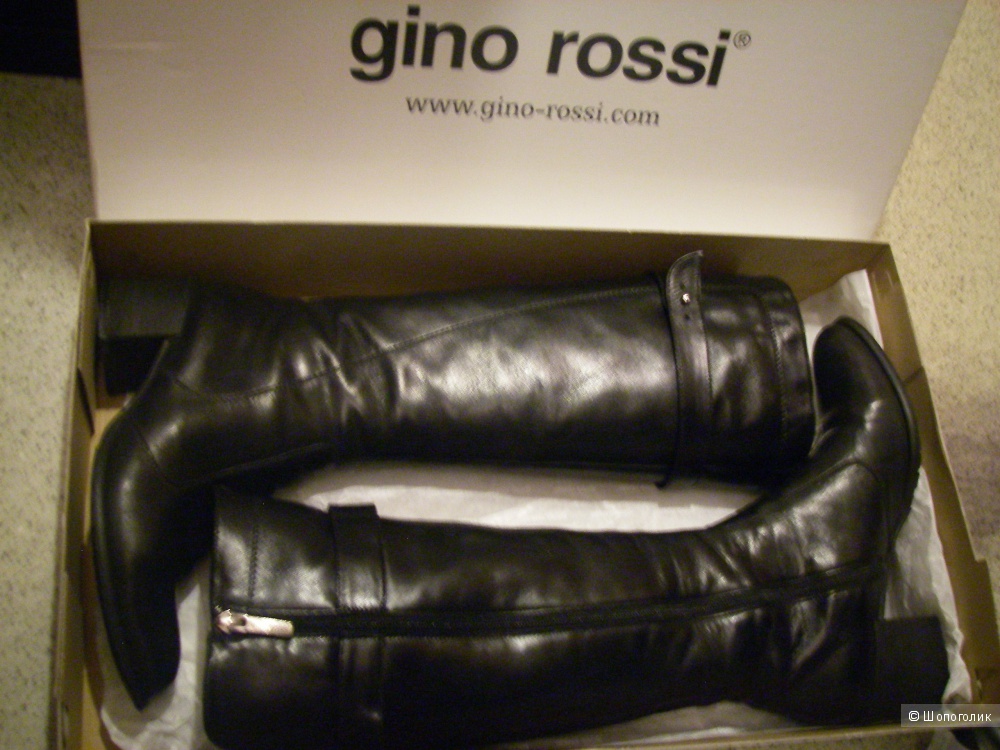 Зимние кожаные сапоги, Gino Rossi, Италия, размер 39