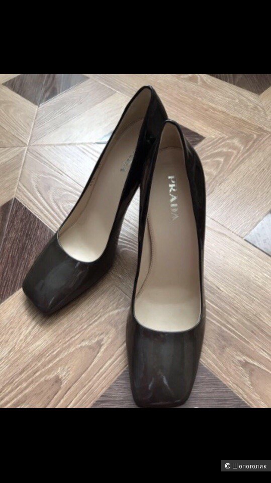 Туфли лак+кожа Prada 39,5-40