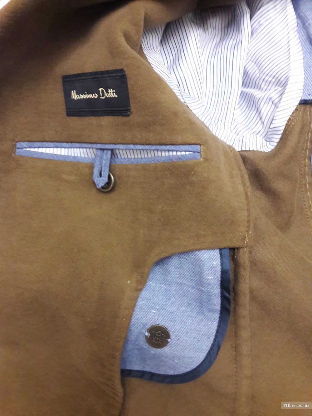 Massimo Dutti: хлопковый мужской пиджак-жакет, М