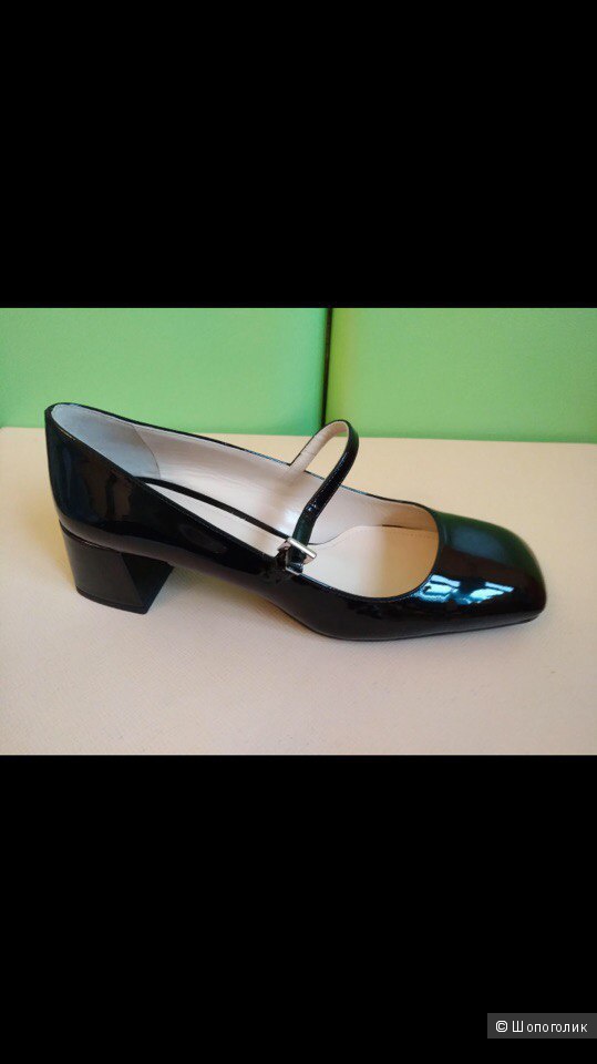 Туфли лак+кожа Prada 39,5-40
