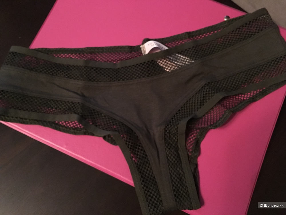 Трусики Victoria's Secret Fishnet-waist Cheeky Panty, размер S (сет из 3 штук)