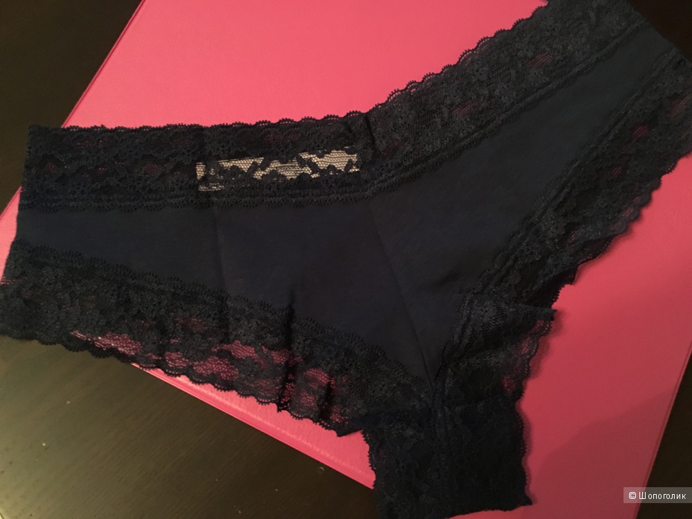 Трусики Victoria's Secret Lace-waist Cheeky Panty, размер S (Сет из 3 штук)