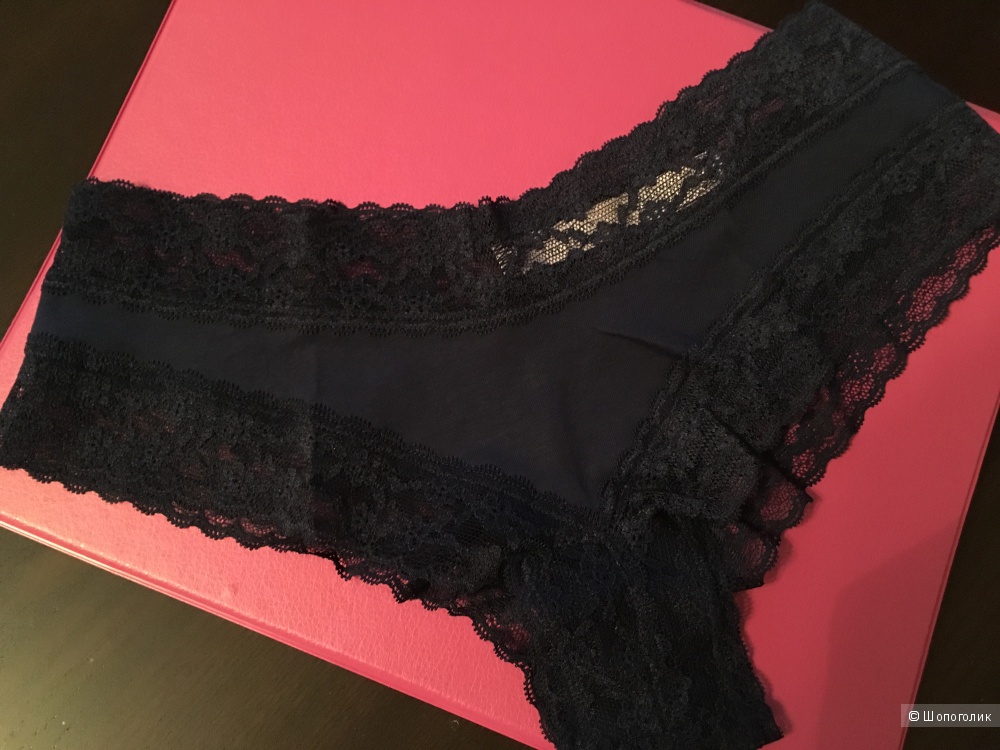Трусики Victoria's Secret Lace-waist Cheeky Panty, размер S (Сет из 3 штук)
