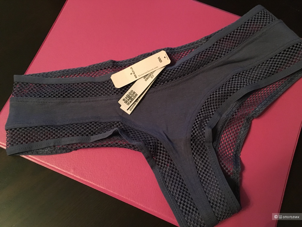 Трусики Victoria's Secret Fishnet-waist Cheeky Panty, размер S (сет из 3 штук)