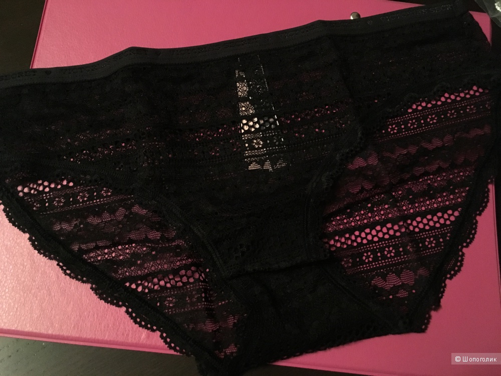 Кружевные трусики бикини Victoria's Secret, размер S (сет из 3 штук)
