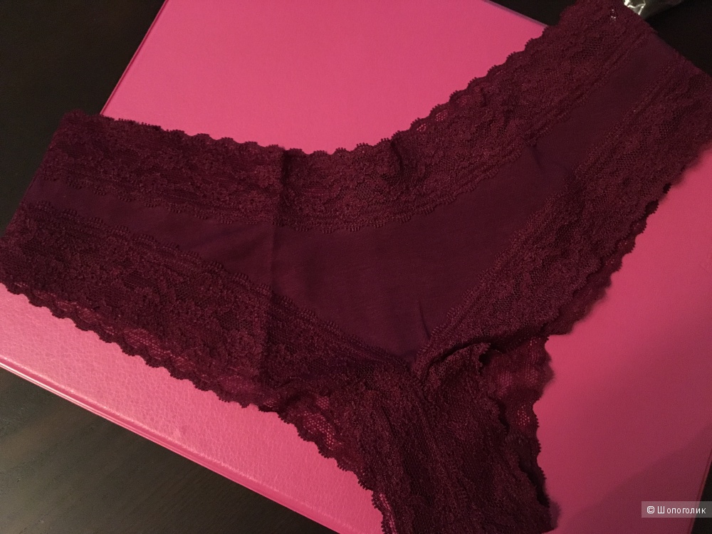 Трусики Victoria's Secret Lace-waist Cheeky Panty, размер S (Сет из 3 штук)