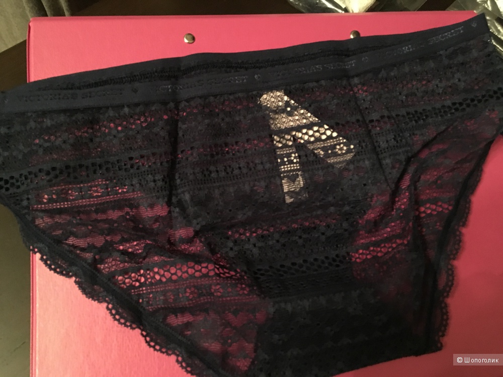 Кружевные трусики бикини Victoria's Secret, размер S (сет из 2 штук)