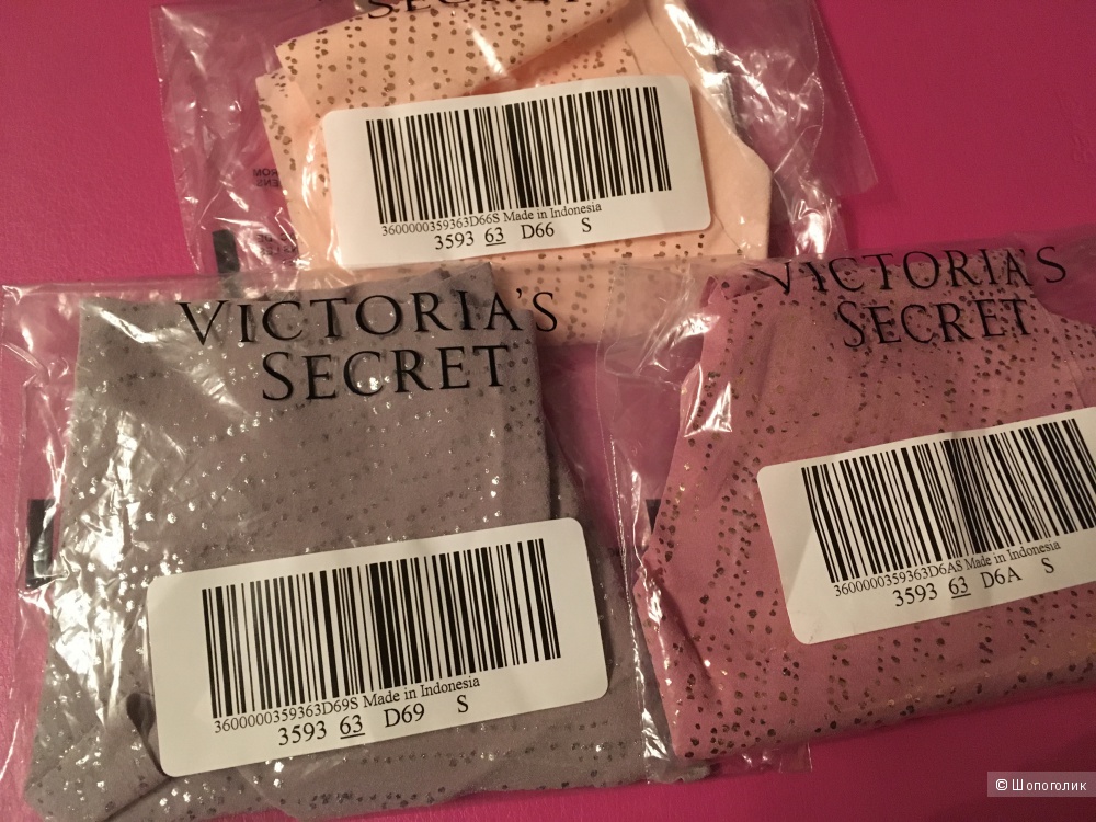 Бесшовные трусики Victoria's Secret, размер S (сет из 3 штук)
