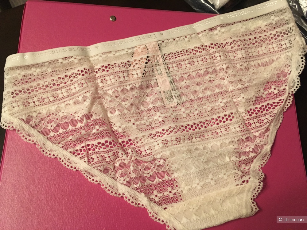 Кружевные трусики бикини Victoria's Secret, размер S (сет из 3 штук)