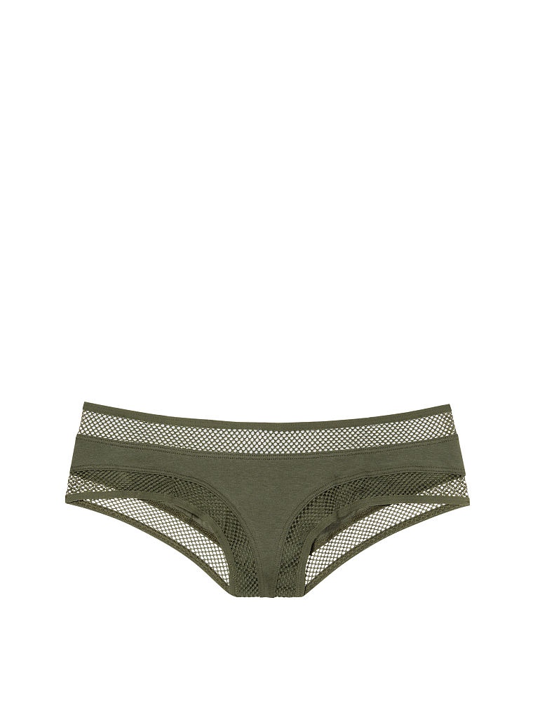 Трусики Victoria's Secret Fishnet-waist Cheeky Panty, размер S (сет из 3 штук)