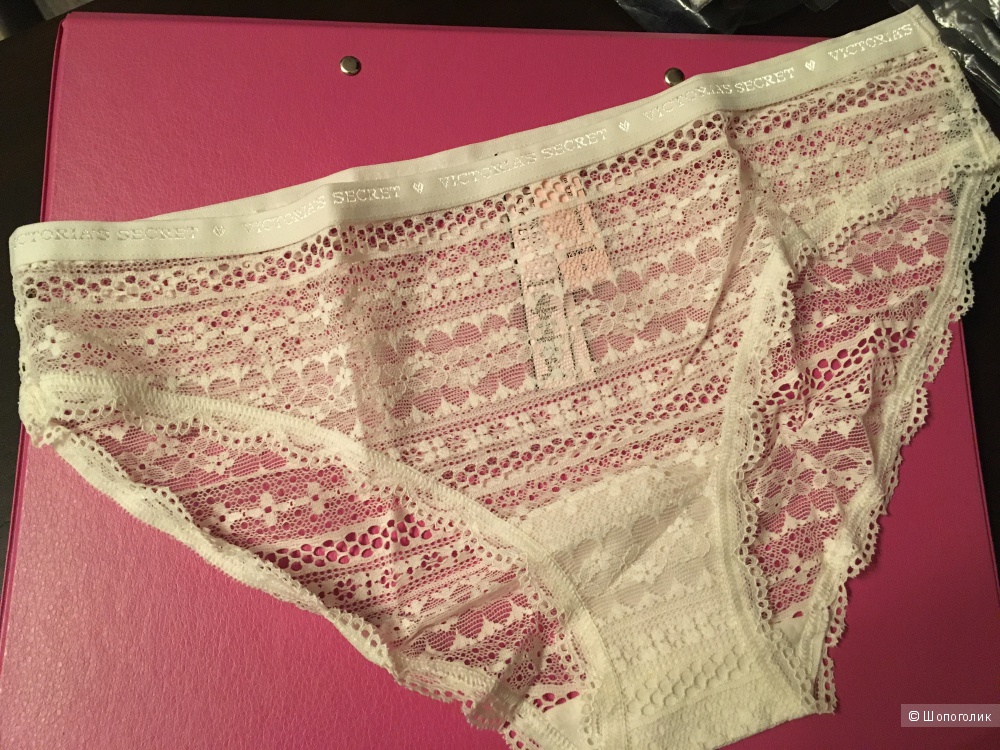 Кружевные трусики бикини Victoria's Secret, размер S (сет из 3 штук)